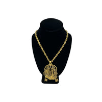 Necklaces & PendantsChatelaine Style Gold Filigree Key Coin Padlock Necklace