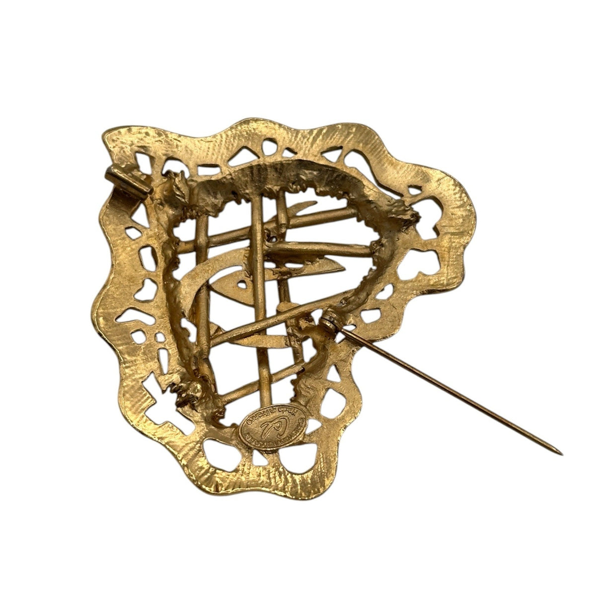 Brooches & PinsChristian Lacroix Gold Heart Brooch Made in France Vintage 1990s Pin