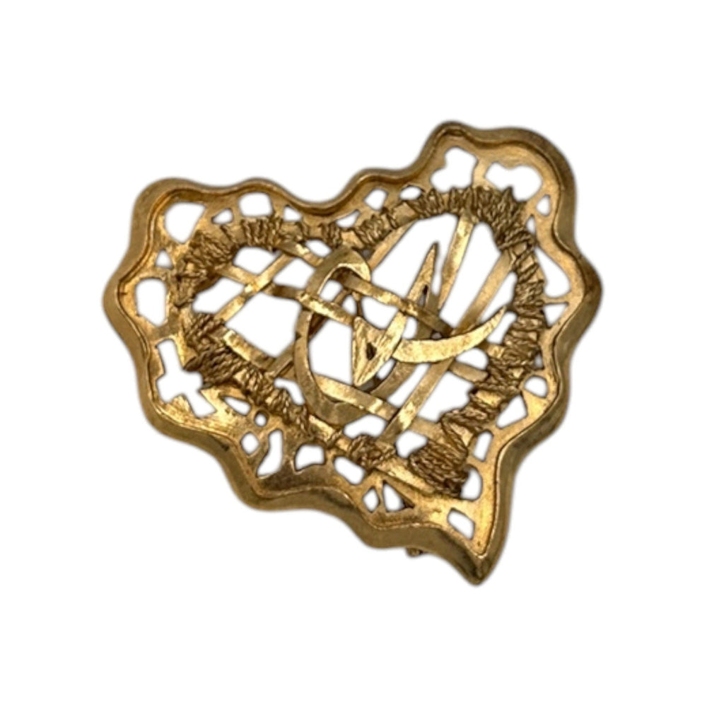 Brooches & PinsChristian Lacroix Gold Heart Brooch Made in France Vintage 1990s Pin