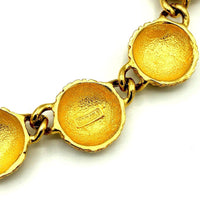 Classic Gold Chunky Circle Link Carlisle Vintage Necklace - 24 Wishes Vintage Jewelry