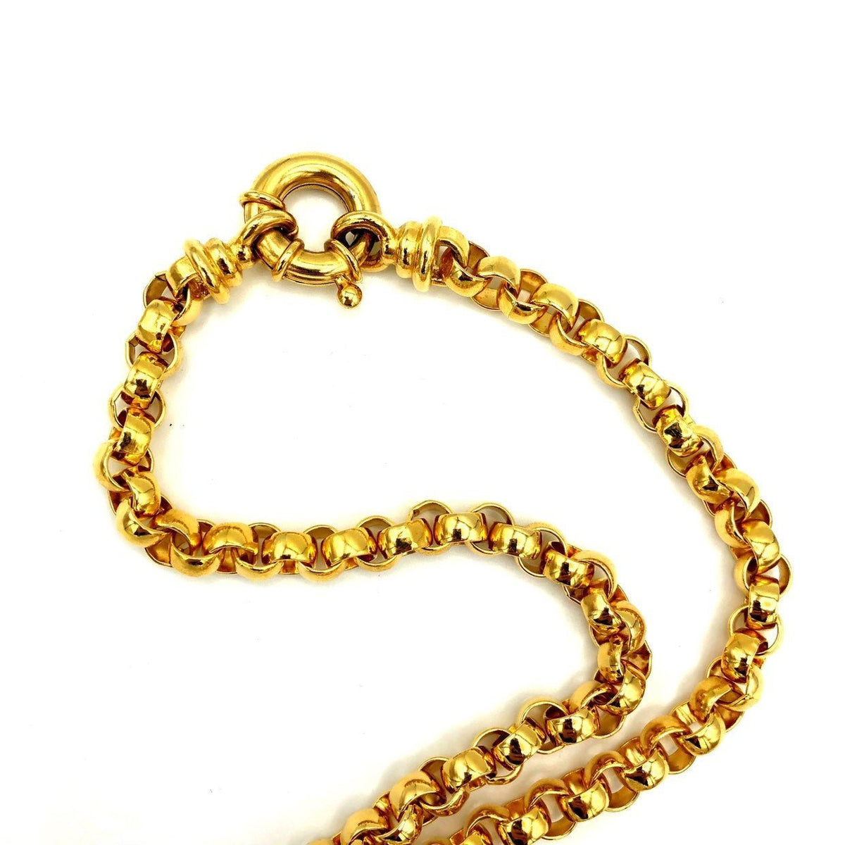 Classic Gold Link Chain Vintage Layering Necklace - 24 Wishes Vintage Jewelry