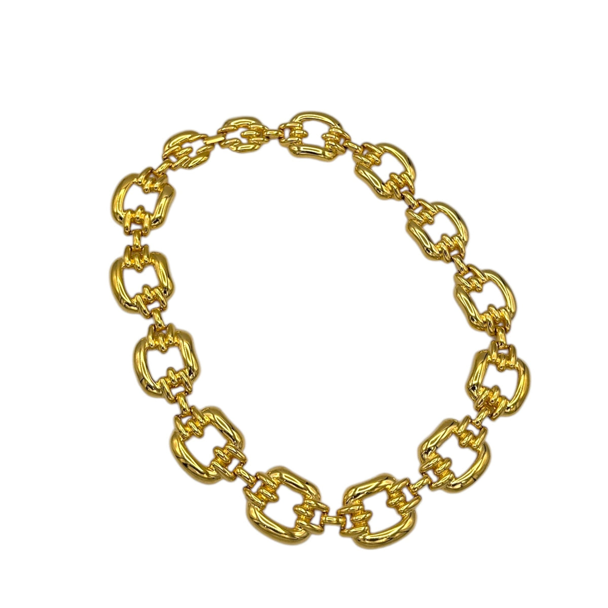 Classic Gold Vintage Buckle Layering Necklace Necklaces & Pendants 24 Wishes Vintage Jewelry