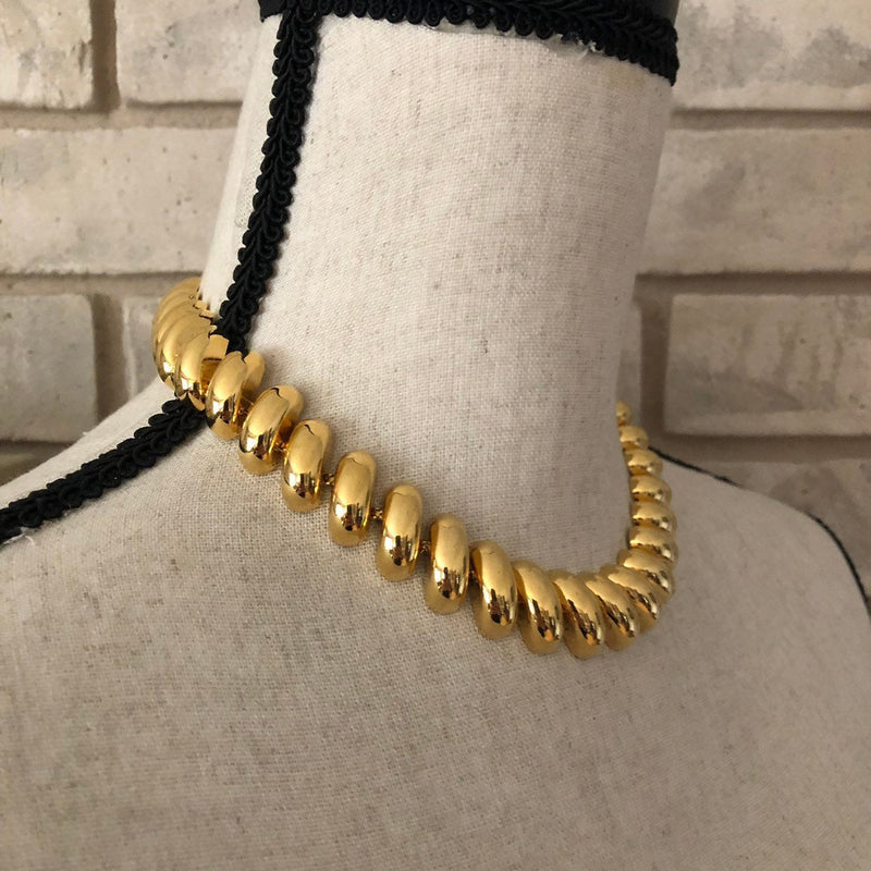 Classic Gold Vintage Napier Chunky Layering Necklace - 24 Wishes Vintage Jewelry