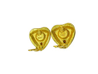 Classic Joan Rivers Black Heart Vintage Clip - On Earrings - 24 Wishes Vintage Jewelry