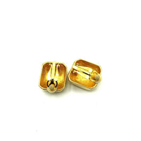 Classic Joan Rivers Gold Scallop Dome Half Hoop Vintage Clip - On Earrings - 24 Wishes Vintage Jewelry