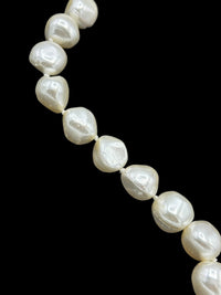 Classic Long Faux Baroque Pearl Layering Vintage Necklace - 24 Wishes Vintage Jewelry