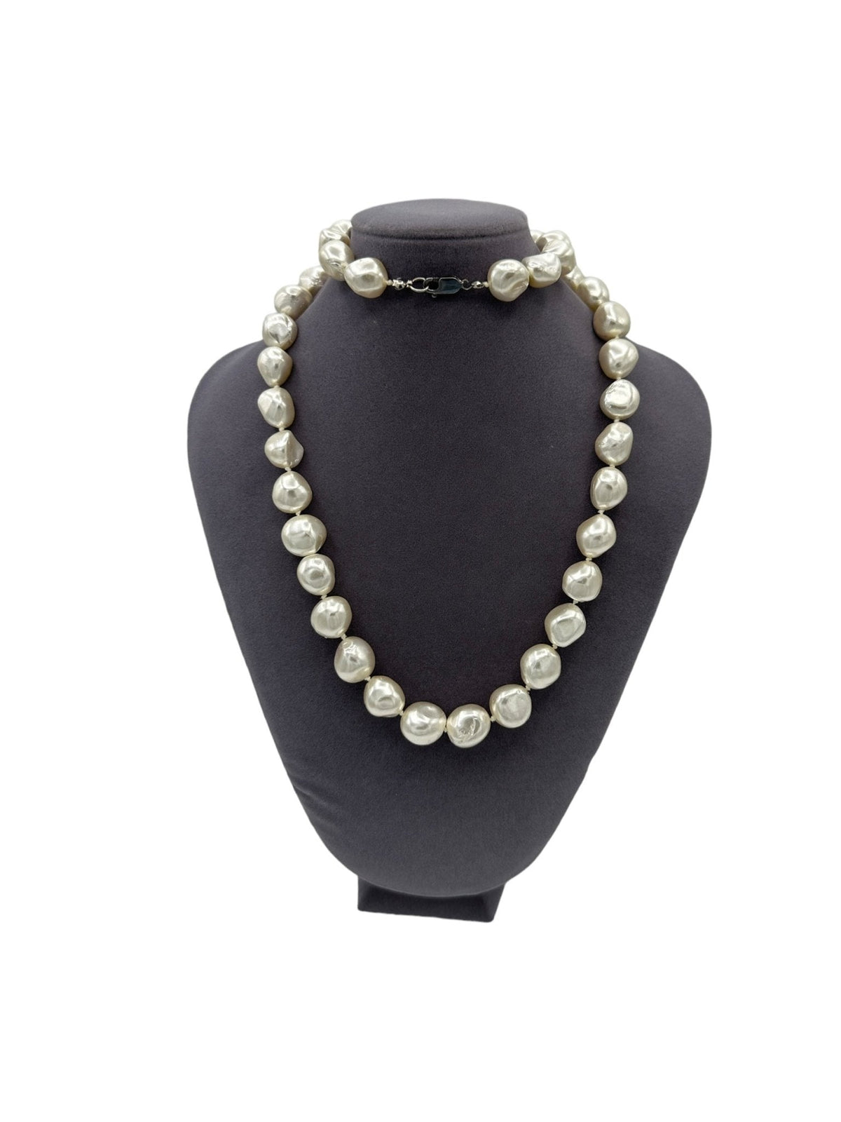 Classic Long Faux Baroque Pearl Layering Vintage Necklace - 24 Wishes Vintage Jewelry