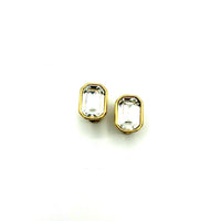 Classic Monet Clear Rhinestone Vintage Clip - On Earrings - 24 Wishes Vintage Jewelry