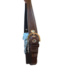 Coach 8A05 Vintage Soho Y2K Brown Leather Shoulder Bag Contrast Stitching Accessories 24 Wishes Vintage Jewelry