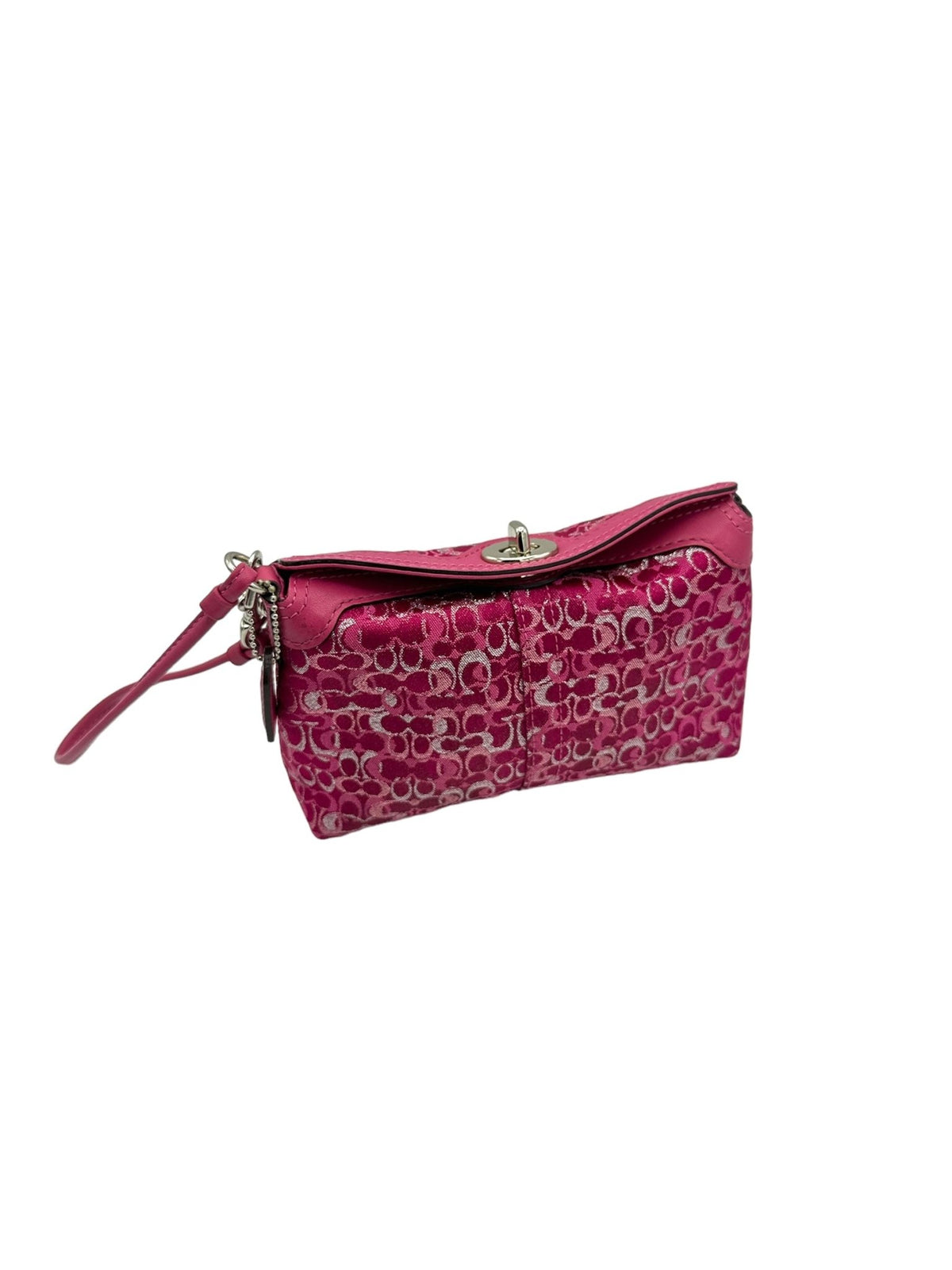 Coach Madison Pink Raspberry Y2K Limited Edition Jacquard Wristlet Clutch - 24 Wishes Vintage Jewelry