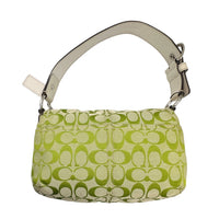 AccessoriesCoach Soho Lime Green Signature Jacquard Shoulder Bag Y2K Buckle Flap Purse F15668