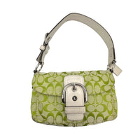 AccessoriesCoach Soho Lime Green Signature Jacquard Shoulder Bag Y2K Buckle Flap Purse F15668