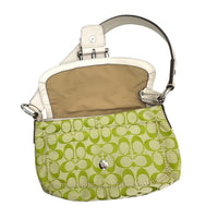 AccessoriesCoach Soho Lime Green Signature Jacquard Shoulder Bag Y2K Buckle Flap Purse F15668