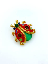 Colorful Ladybug Enamel Vintage Brooch - 24 Wishes Vintage Jewelry