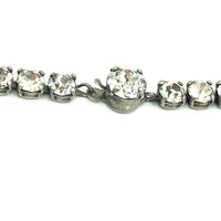 Coro Sterling Art Deco Teardrop Rhinestone Vintage Necklace - 24 Wishes Vintage Jewelry