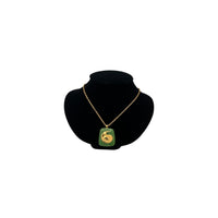 Necklaces & PendantsCrown Trifari 1960s Green Marbled Lucite Pendant Necklace