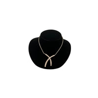 Necklaces & PendantsCrown Trifari Silver 1960s Modernist Textured Criss Cross Pendant Necklace