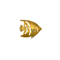 Givenchy Vintage Angel Fish Pin Brooch Brushed Gold Large Pin