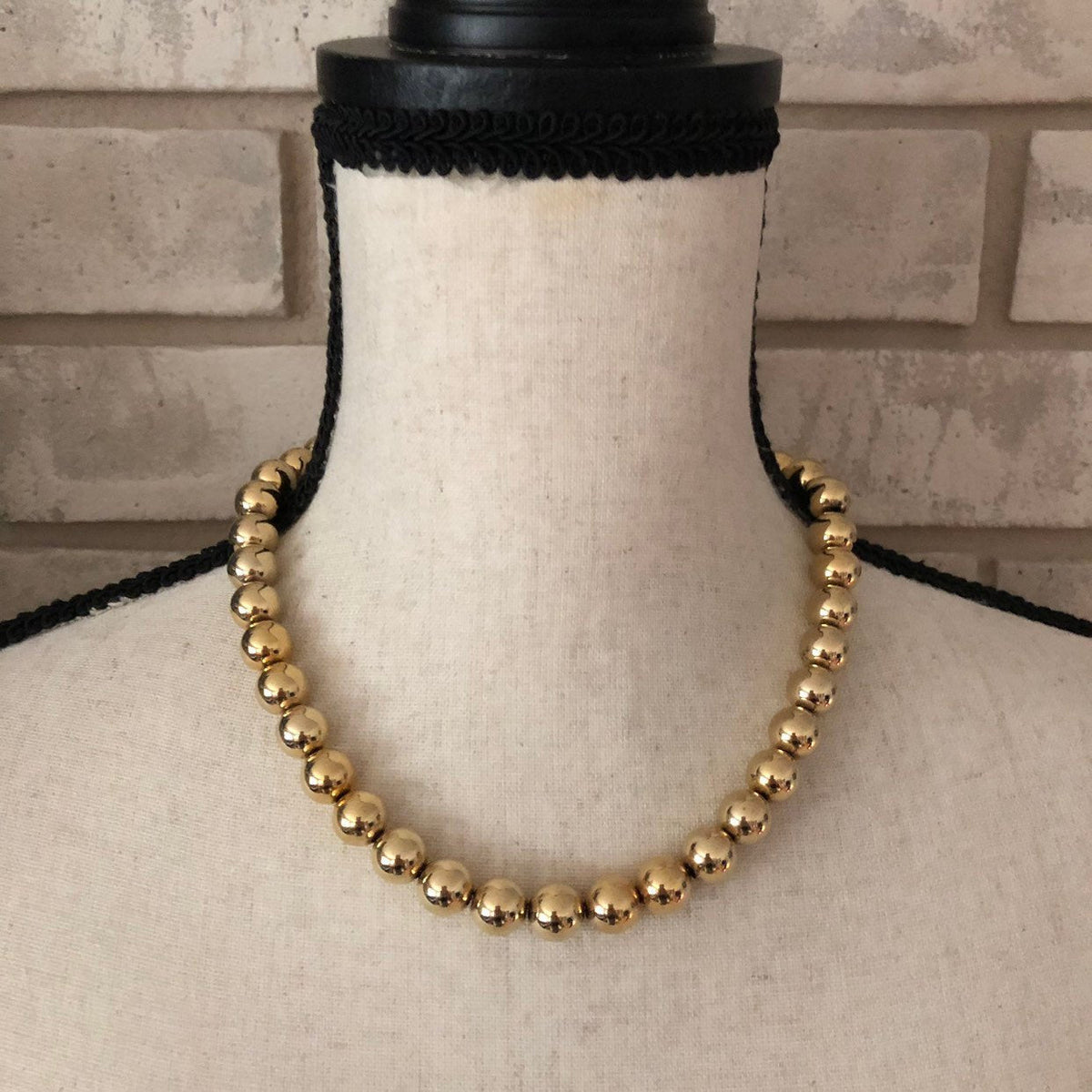 Dobbs Sterling Gold Plated Layering Bead Classic Necklace - 24 Wishes Vintage Jewelry