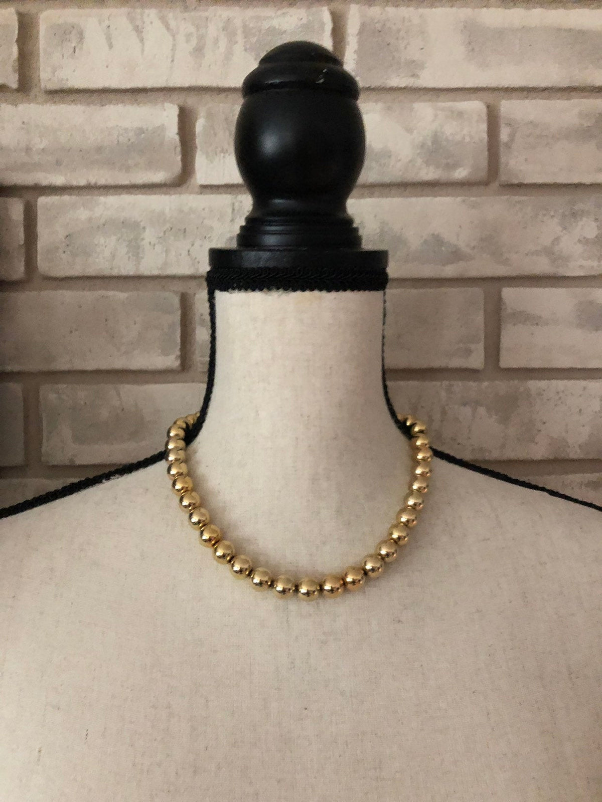 Dobbs Sterling Gold Plated Layering Bead Classic Necklace - 24 Wishes Vintage Jewelry