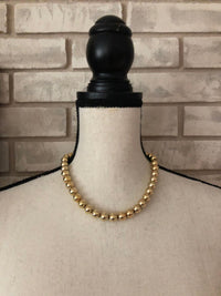 Dobbs Sterling Gold Plated Layering Bead Classic Necklace - 24 Wishes Vintage Jewelry