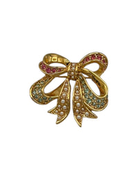 D'Orlan Bijoux Petite Feminine Bow Brooch - 24 Wishes Vintage Jewelry