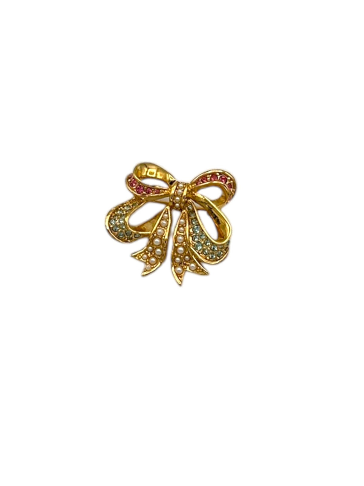 D'Orlan Bijoux Petite Feminine Bow Brooch - 24 Wishes Vintage Jewelry