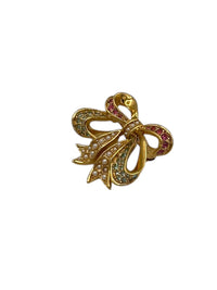 D'Orlan Bijoux Petite Feminine Bow Brooch - 24 Wishes Vintage Jewelry