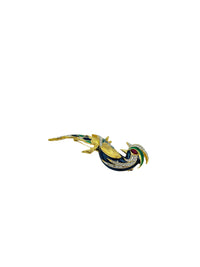 D'Orlan Enamel & Rhinestone Bird of Paradise Large Vintage Brooch - 24 Wishes Vintage Jewelry