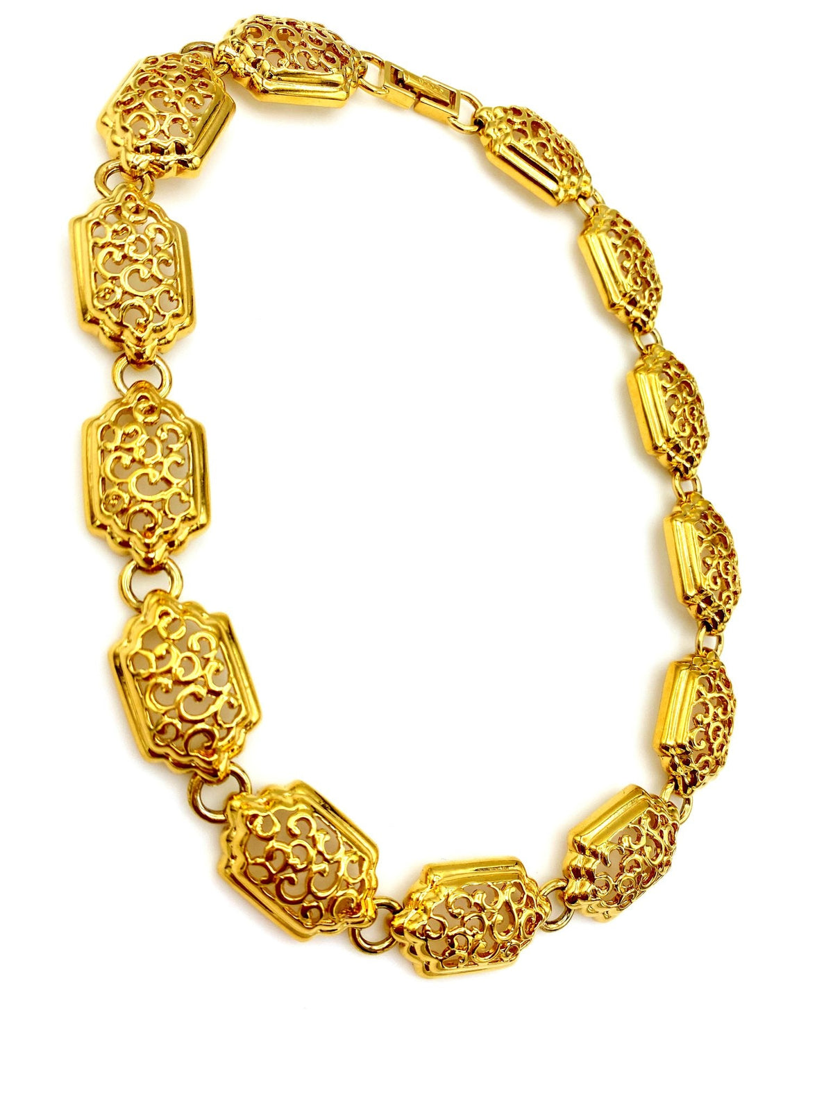 D'Orlan Vintage Classic Gold Chunky Layering Necklace - 24 Wishes Vintage Jewelry