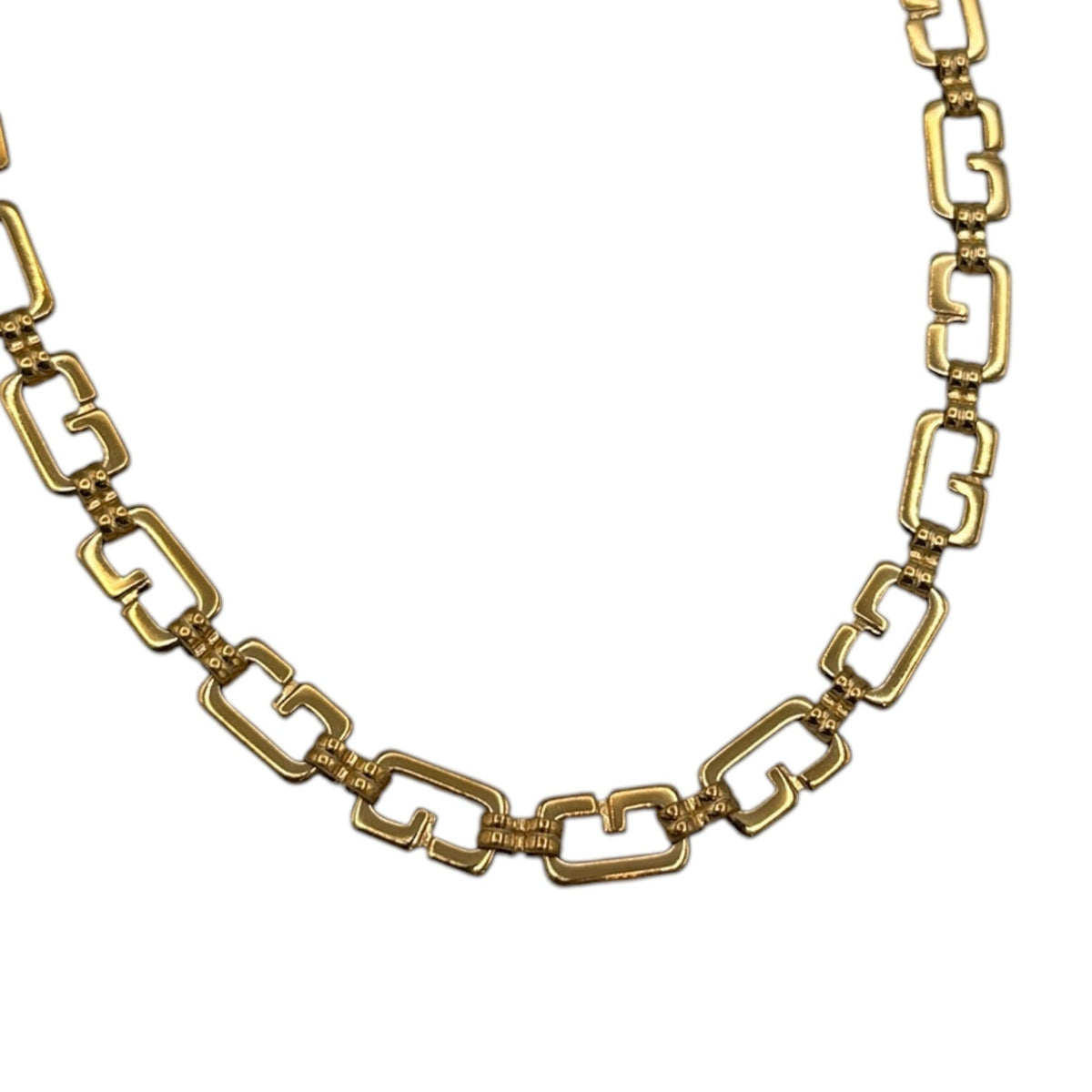 Vintage Givenchy Gold Logo Chain Necklace