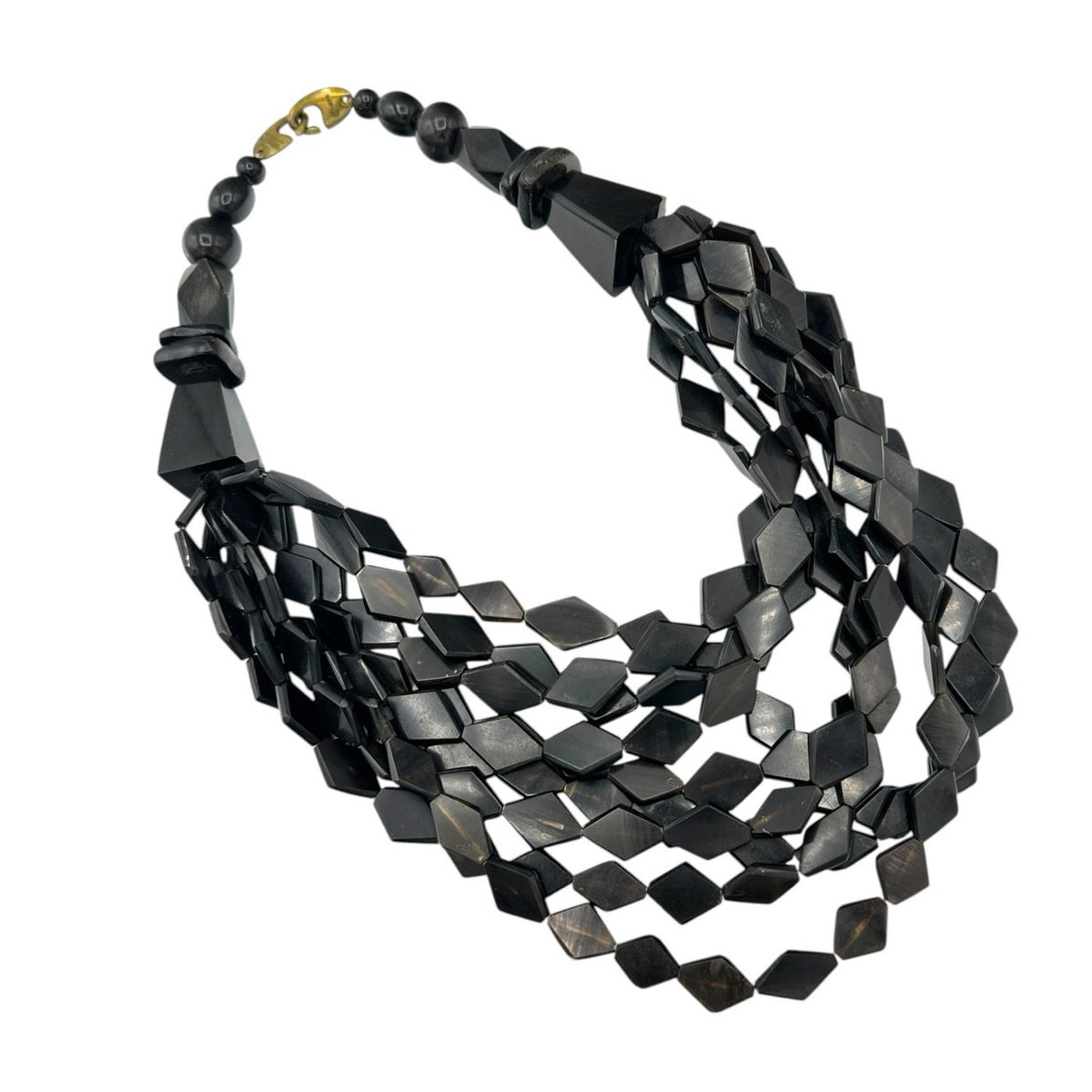 Monies Gerda Lynggaard Vintage Horn Multi Strand Necklace