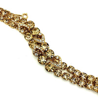 Eisenberg Ice Vintage Golden Champagne Statement Bracelet - 24 Wishes Vintage Jewelry