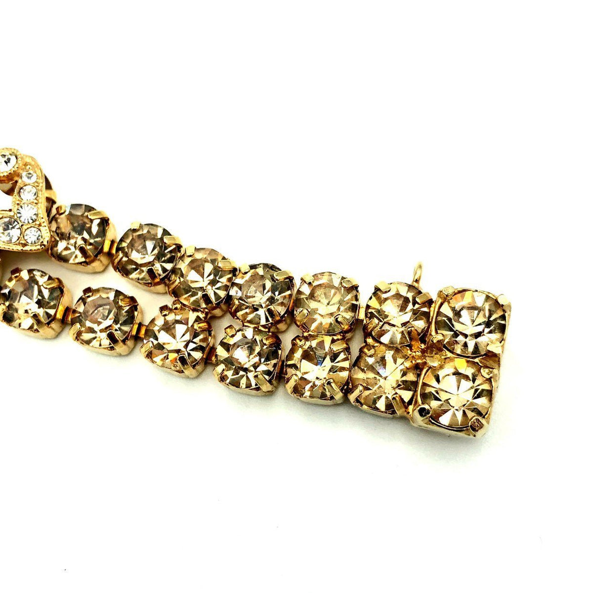 Eisenberg Ice Vintage Golden Champagne Statement Bracelet - 24 Wishes Vintage Jewelry