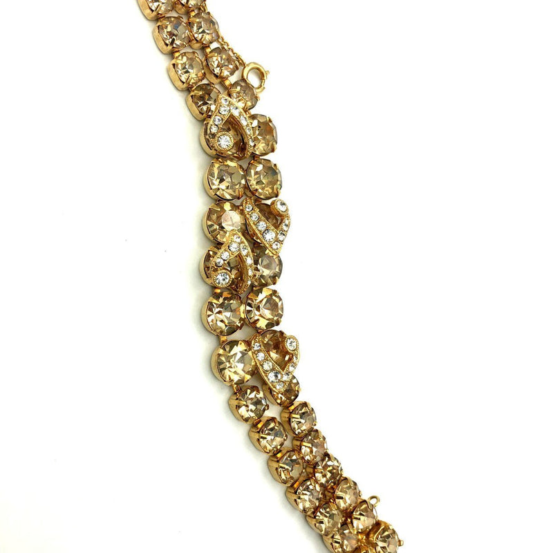 Eisenberg Ice Vintage Golden Champagne Statement Bracelet - 24 Wishes Vintage Jewelry