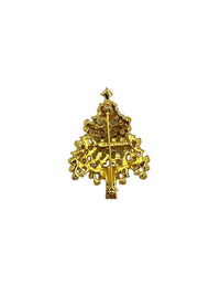 Eisenberg Layered Rhinestone Christmas Tree Brooch - 24 Wishes Vintage Jewelry