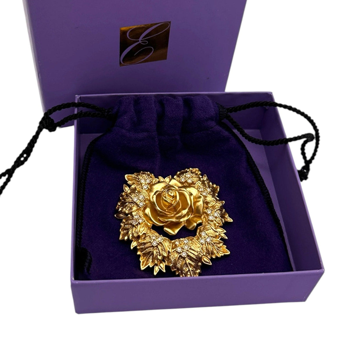 Brooches & PinsElizabeth Taylor Avon Passion Flower Pin Gold Rose Brooch Signed
