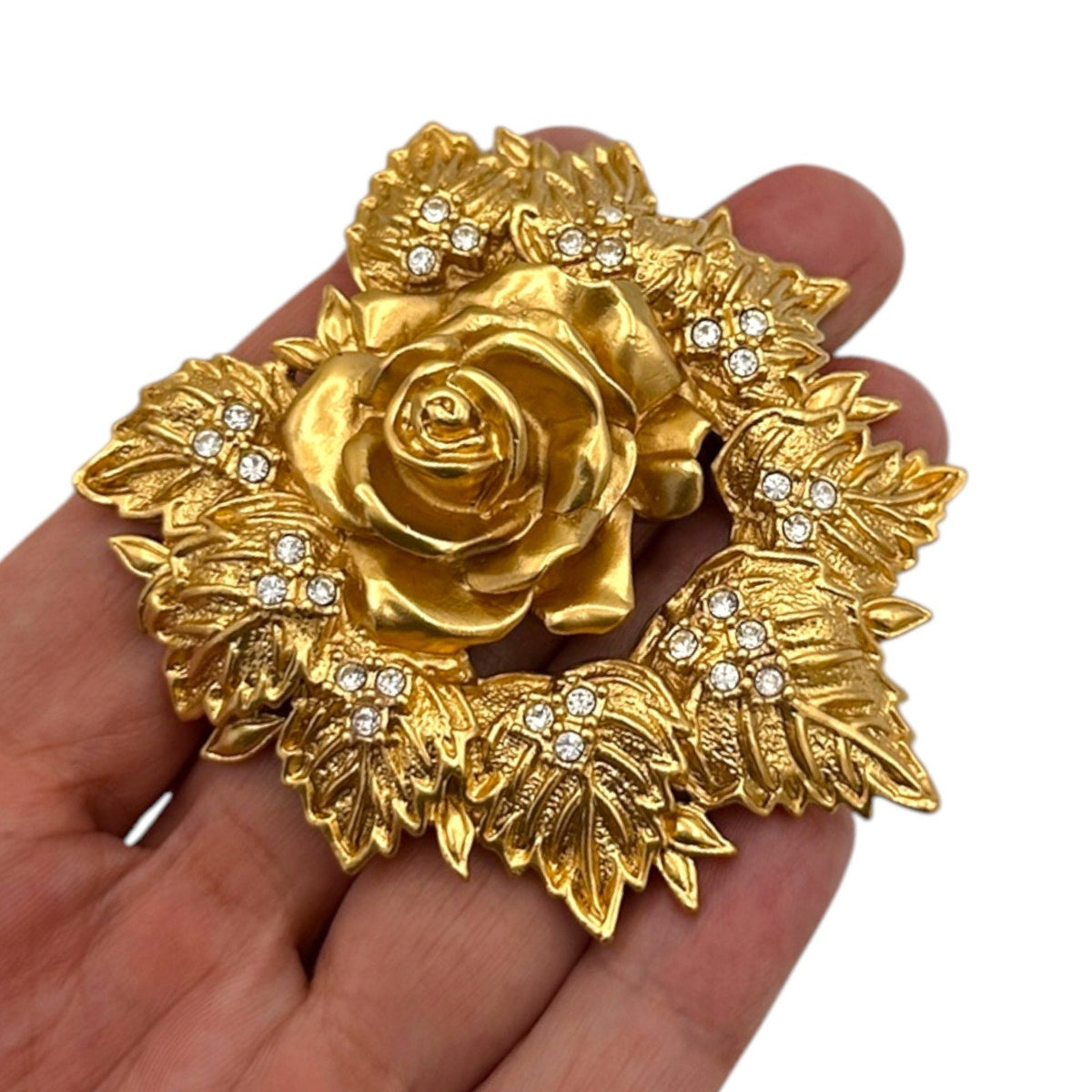 Brooches & PinsElizabeth Taylor Avon Passion Flower Pin Gold Rose Brooch Signed