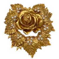 Brooches & PinsElizabeth Taylor Avon Passion Flower Pin Gold Rose Brooch Signed
