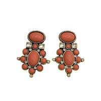 EarringsElizabeth Taylor Avon Sea Coral Art Deco Clip - On Earrings
