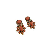 EarringsElizabeth Taylor Avon Sea Coral Art Deco Clip - On Earrings
