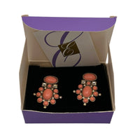EarringsElizabeth Taylor Avon Sea Coral Art Deco Clip - On Earrings