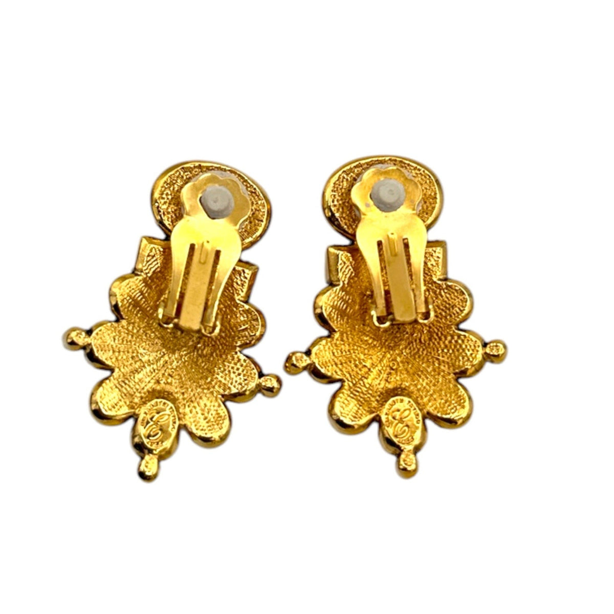 EarringsElizabeth Taylor Avon Sea Coral Art Deco Clip - On Earrings