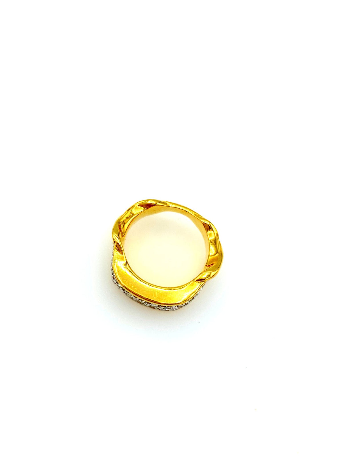 Elizabeth Taylor Brilliance Gold Pave Vintage Ring - 24 Wishes Vintage Jewelry