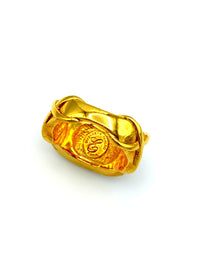 Elizabeth Taylor Brilliance Gold Pave Vintage Ring - 24 Wishes Vintage Jewelry