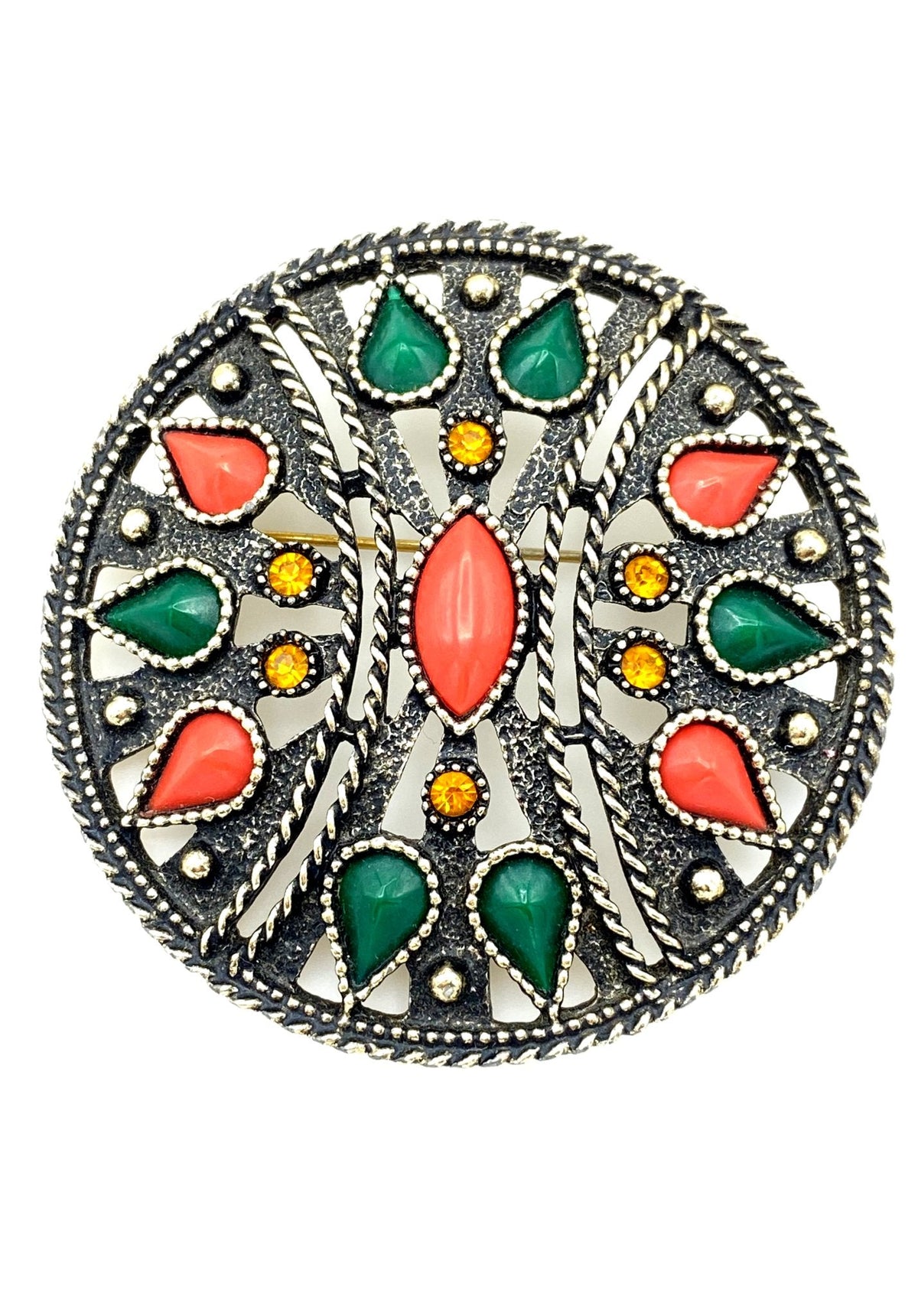 Emmons Large Boho Statement Vintage Brooch / Pendant - 24 Wishes Vintage Jewelry