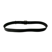 Gucci Black Leather Interlocking Beaded GG Belt Italy Size 36