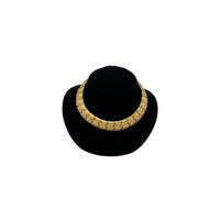 Napier Gold Textured Basket Weave Link Classic Chain Necklace