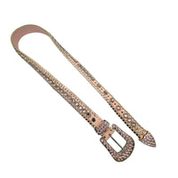 Kippys Pink Leather Western Statement Belt Y2k Crystal Buckle Size 32