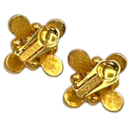 EarringsFendi Gold Pearl Maltese Cross Vintage Clip - On Earrings